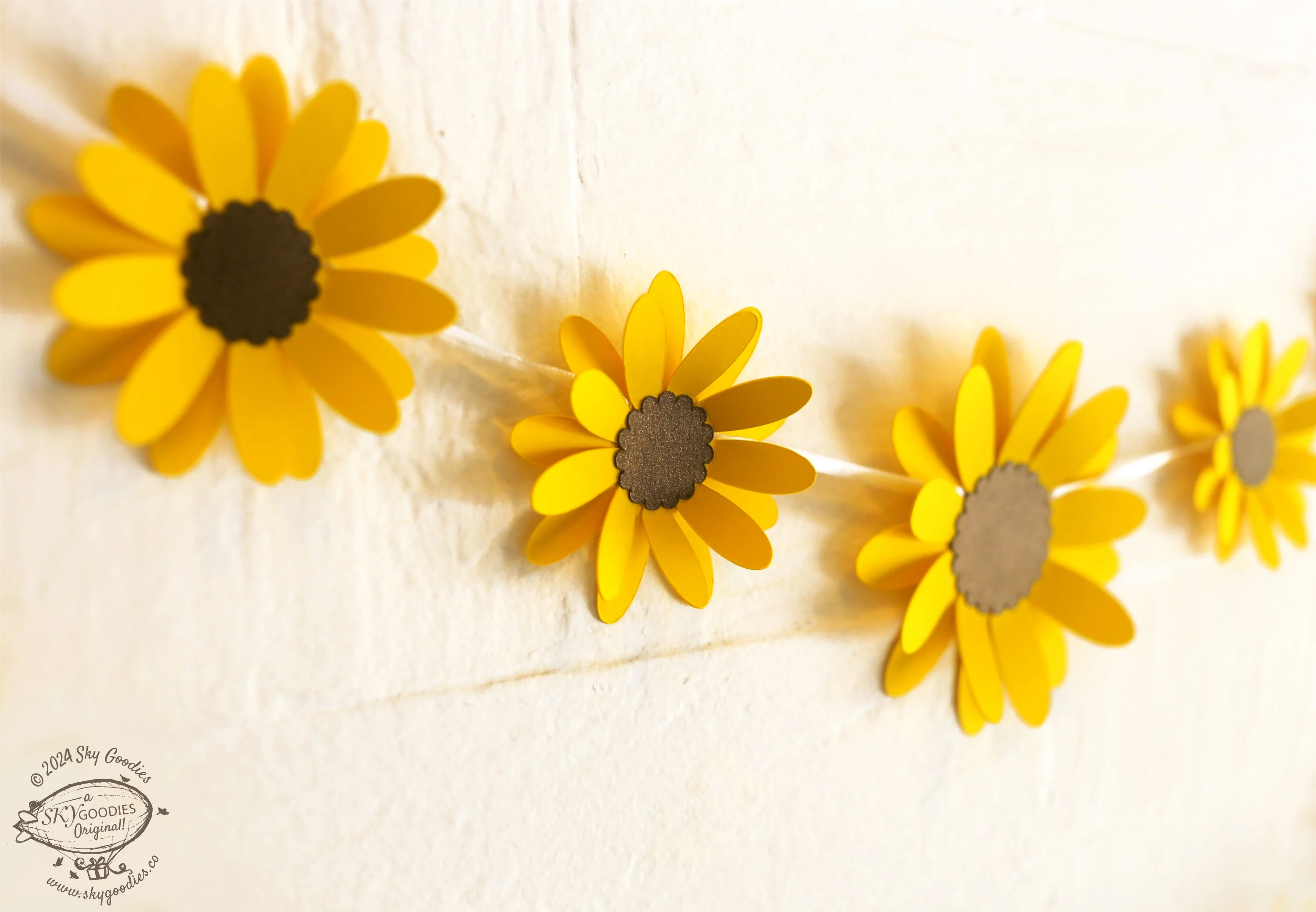 Yellow Sunflower Paper Bunting - Image 4
