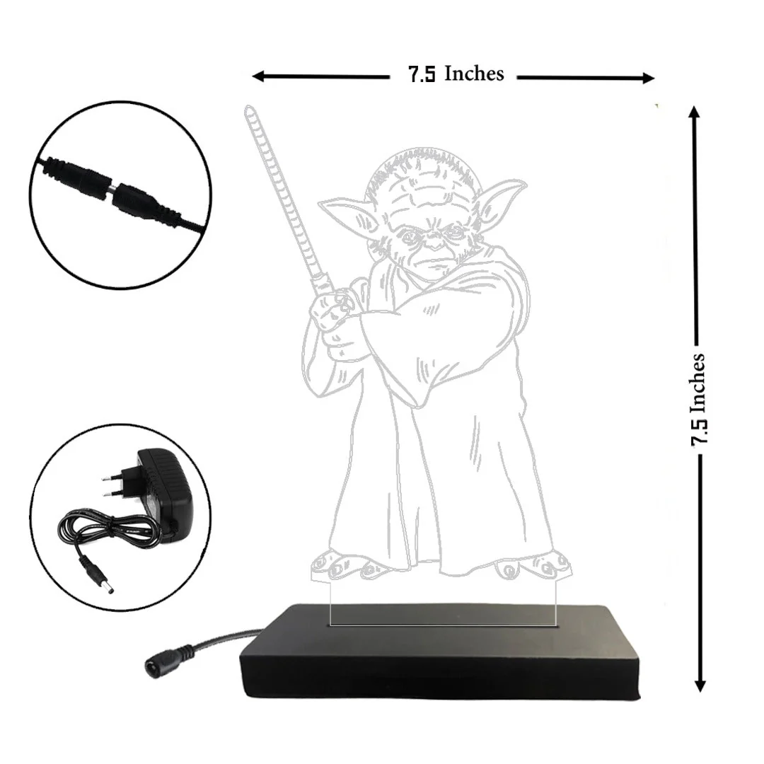 Yoda - Acrylic Lamp (19 cm) (Green) - Image 2