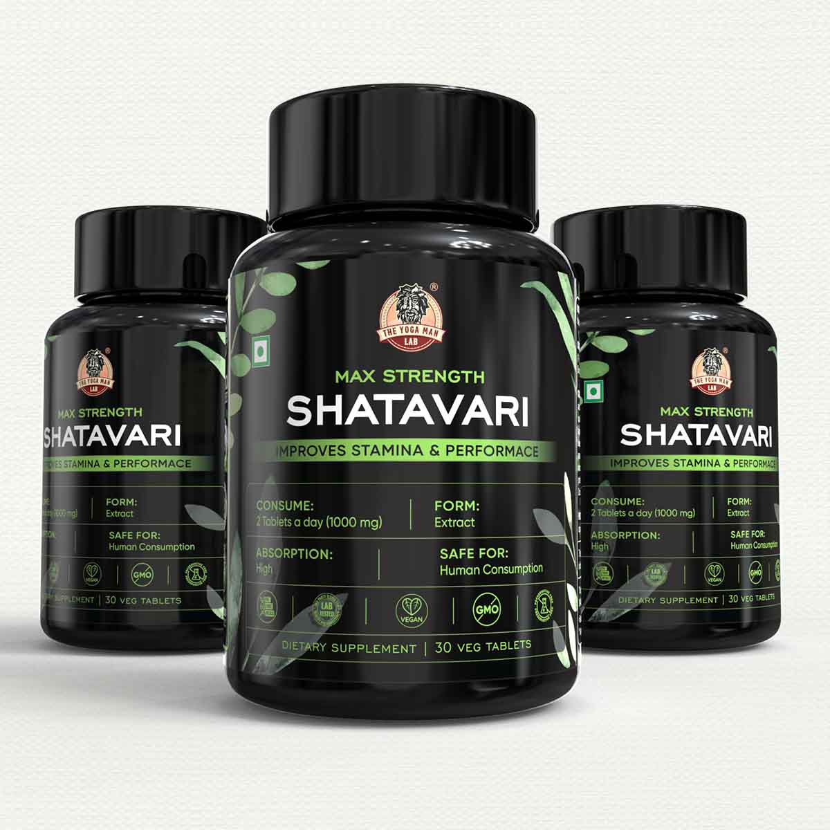 YogaManLab® Shatavari Tablets –  Immunity Booster & Natural Antioxidant  - Lab Certified, Pesticide Free - 30 Tablets - Image 4