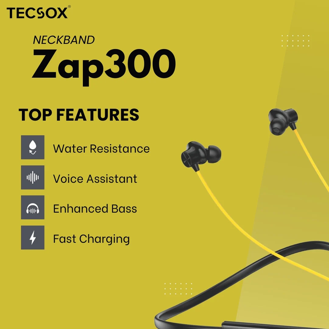 Zap300 Bluetooth Neckband | ENC | 40 Hr  | IPX Water Resistant - Image 7