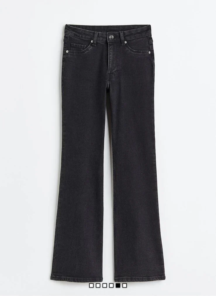 ZARA SURPLUS charcol black flared jeans