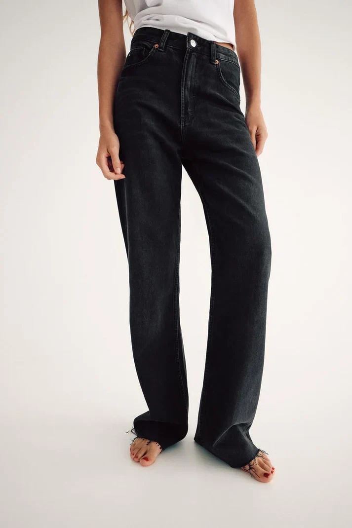 ZARA SURPLUS Highrise Black straightfit Jeans - Image 4