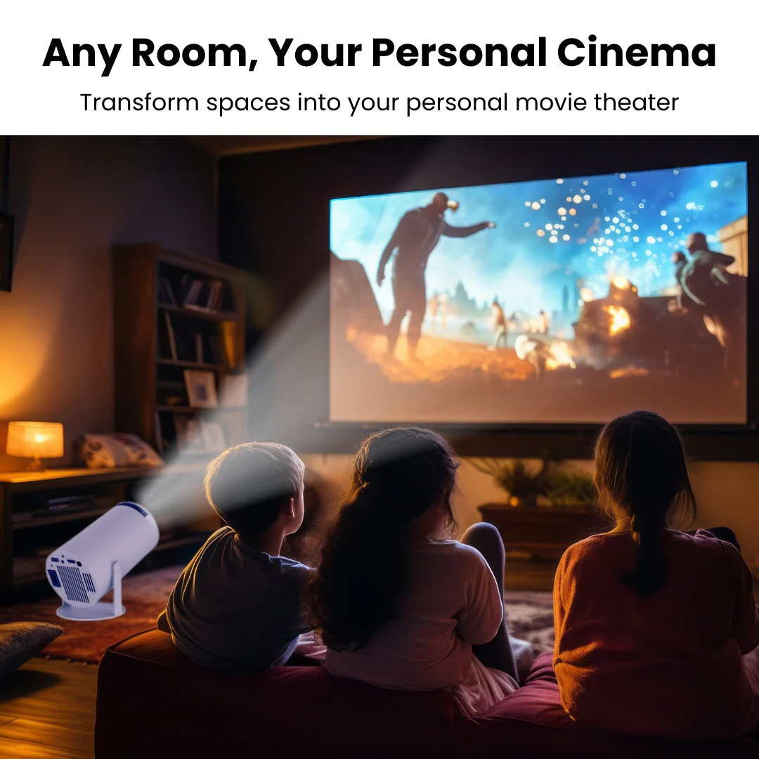 Zenith: Portable WiFi-Enabled HD Smart Projector with 4K Support, Built-in Apps (YouTube, Netflix, Prime), Rotatable Design & 100" Max Display - Image 4