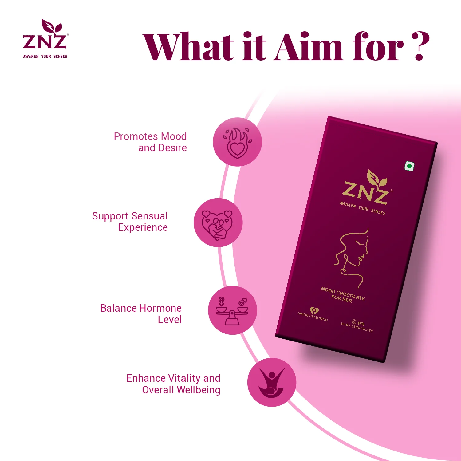 ZNZ Mood Enhancing Aphrodisiac Chocolate for Women - Image 4