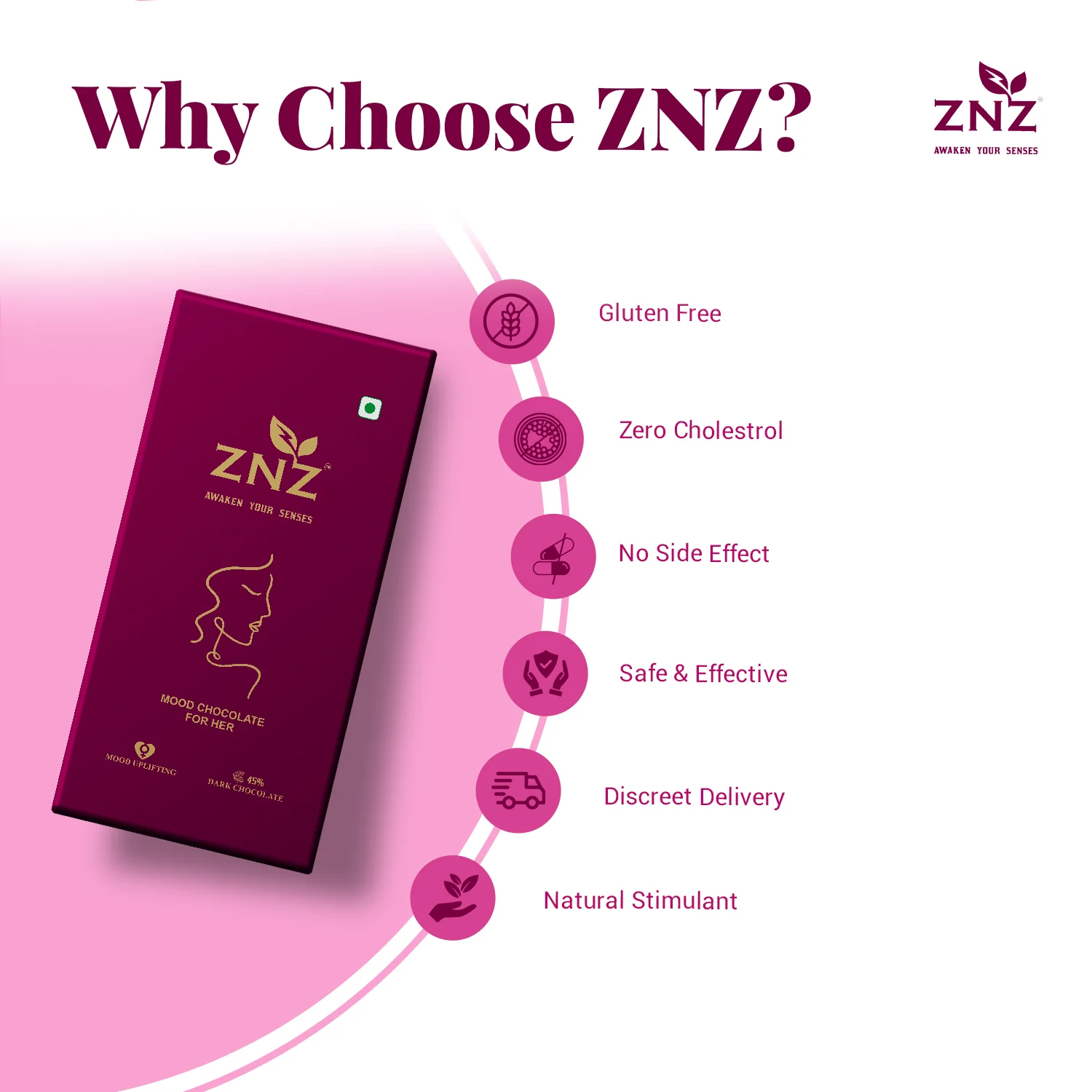 ZNZ Mood Enhancing Aphrodisiac Chocolate for Women - Image 5