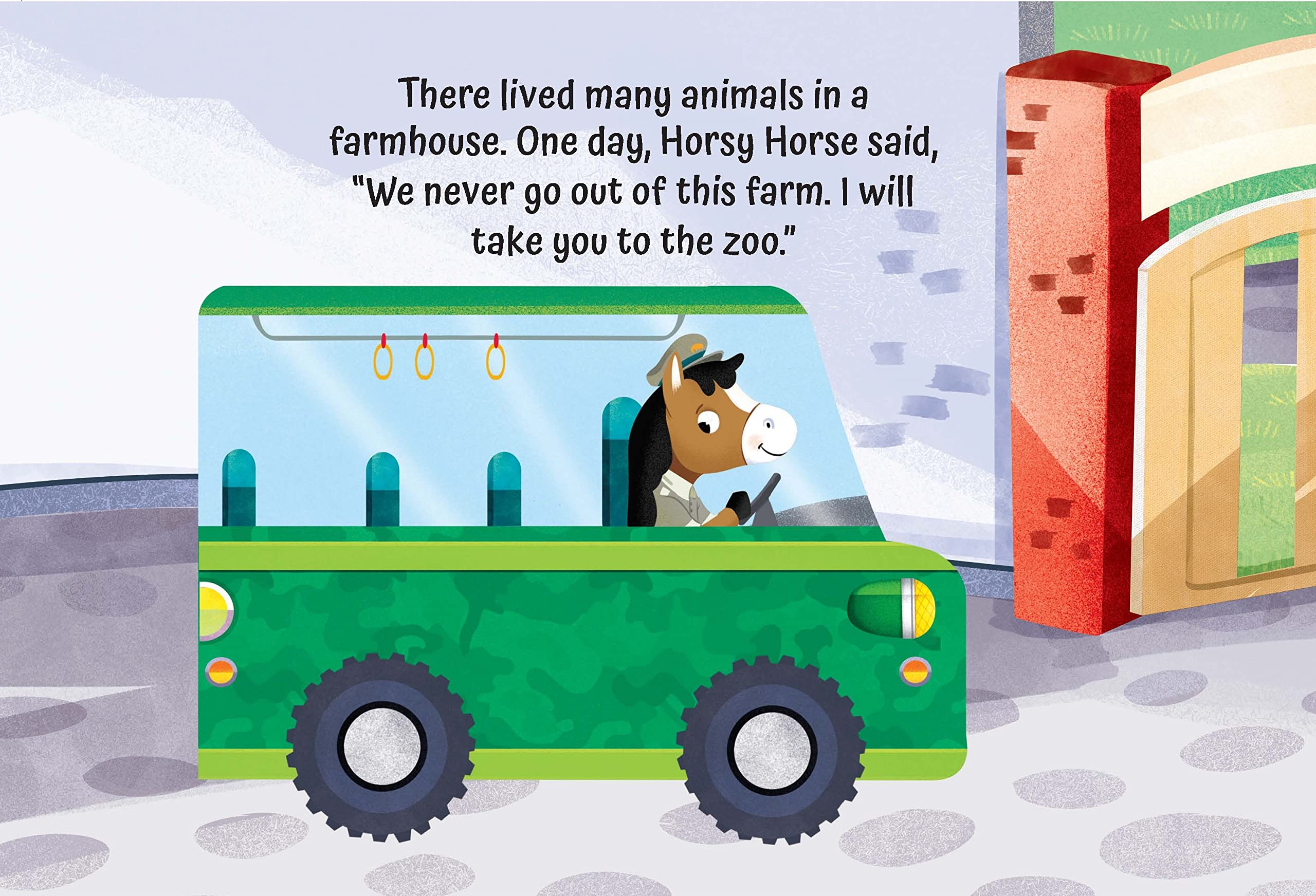 Zoo Safari on the Bus- A Shaped Picture Board book with Wheels - Image 7