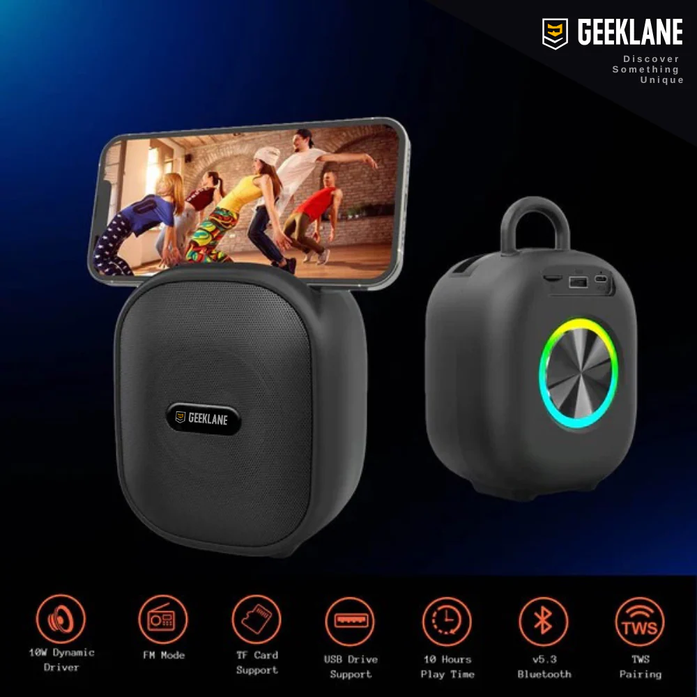 Zordaar: 10W Wireless Bluetooth Party Speaker with Deep Bass & crisp treble, TWS Pairing, RGB Mood Light, BT v5.3 & Mic & 10Hrs Playtime - Image 5