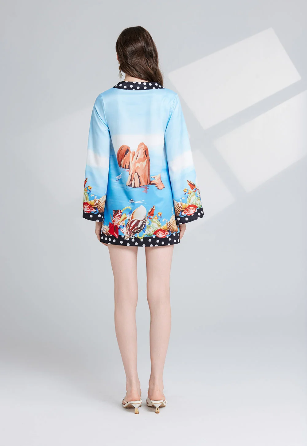 Zuri Retro Style Printed Short Dress - Image 7